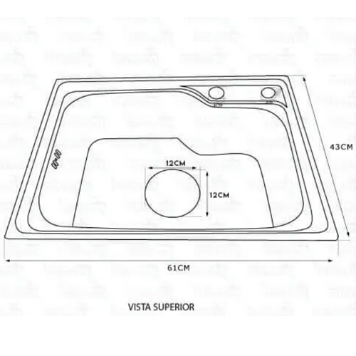 Cuba de Inox 61x43 Pia Cozinha Gourmet Luxo Rosê Gold 6002 - Imagem 3