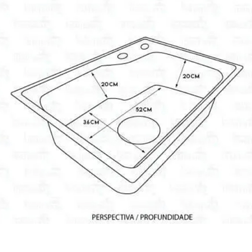 Cuba de Inox 61x43 Pia Cozinha Gourmet Luxo Rosê Gold 6002 - Imagem 2