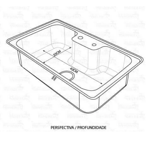 Cuba de Inox 50x40 Pia Cozinha Gourmet Luxo Rosê Gold 6034 - Imagem 2